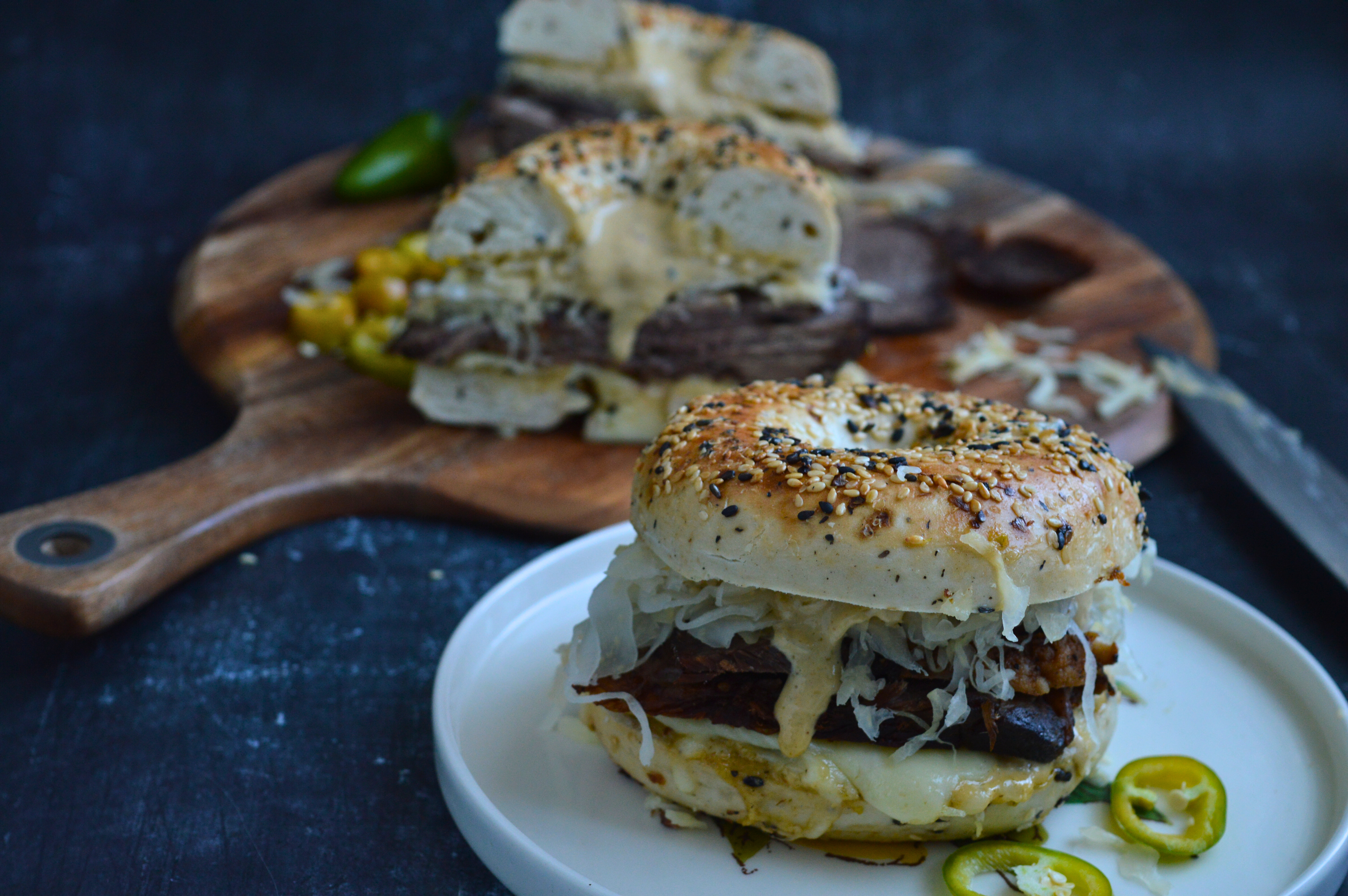Reuben-Style Bagels