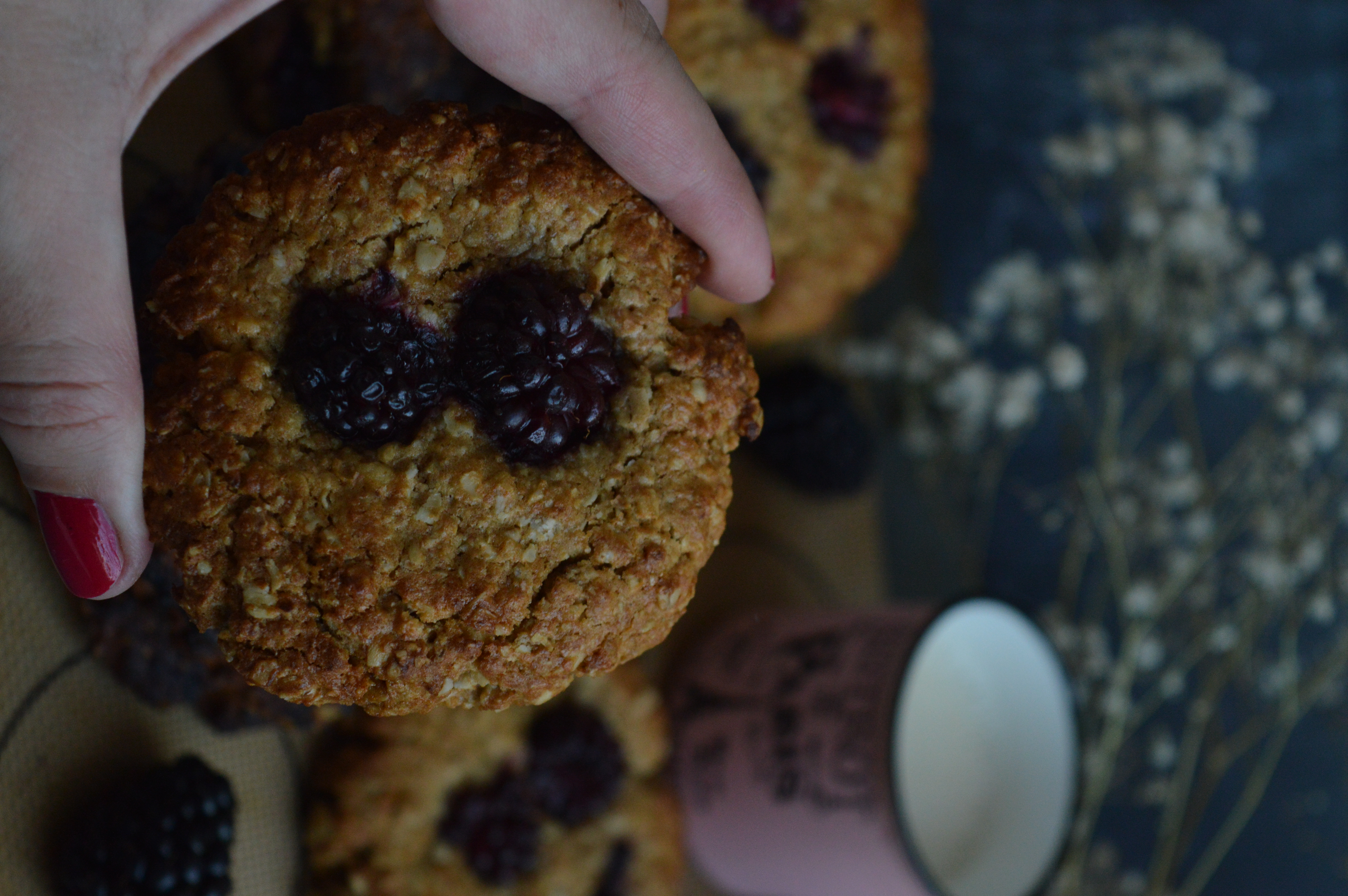 Blackberry Oat Cookies