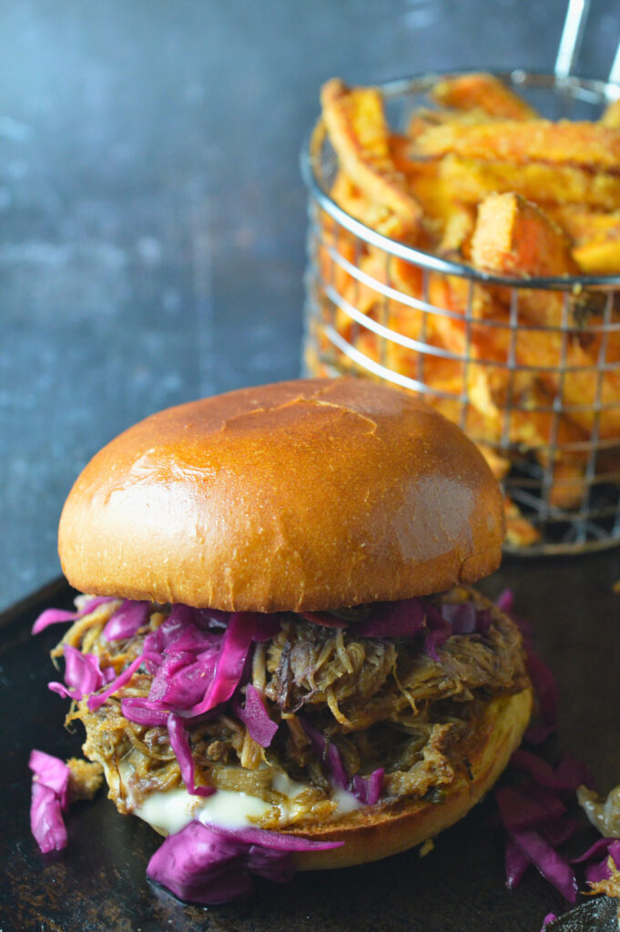 Pulled Pork Burgers with Pickled slaw