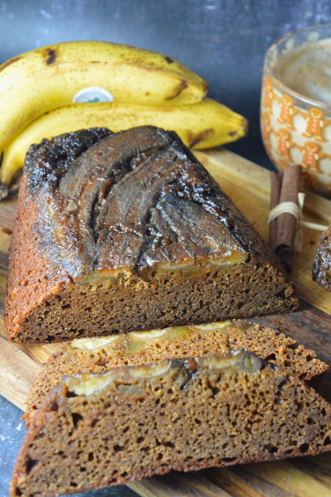Sticky Banana Ginger Loaf Cake