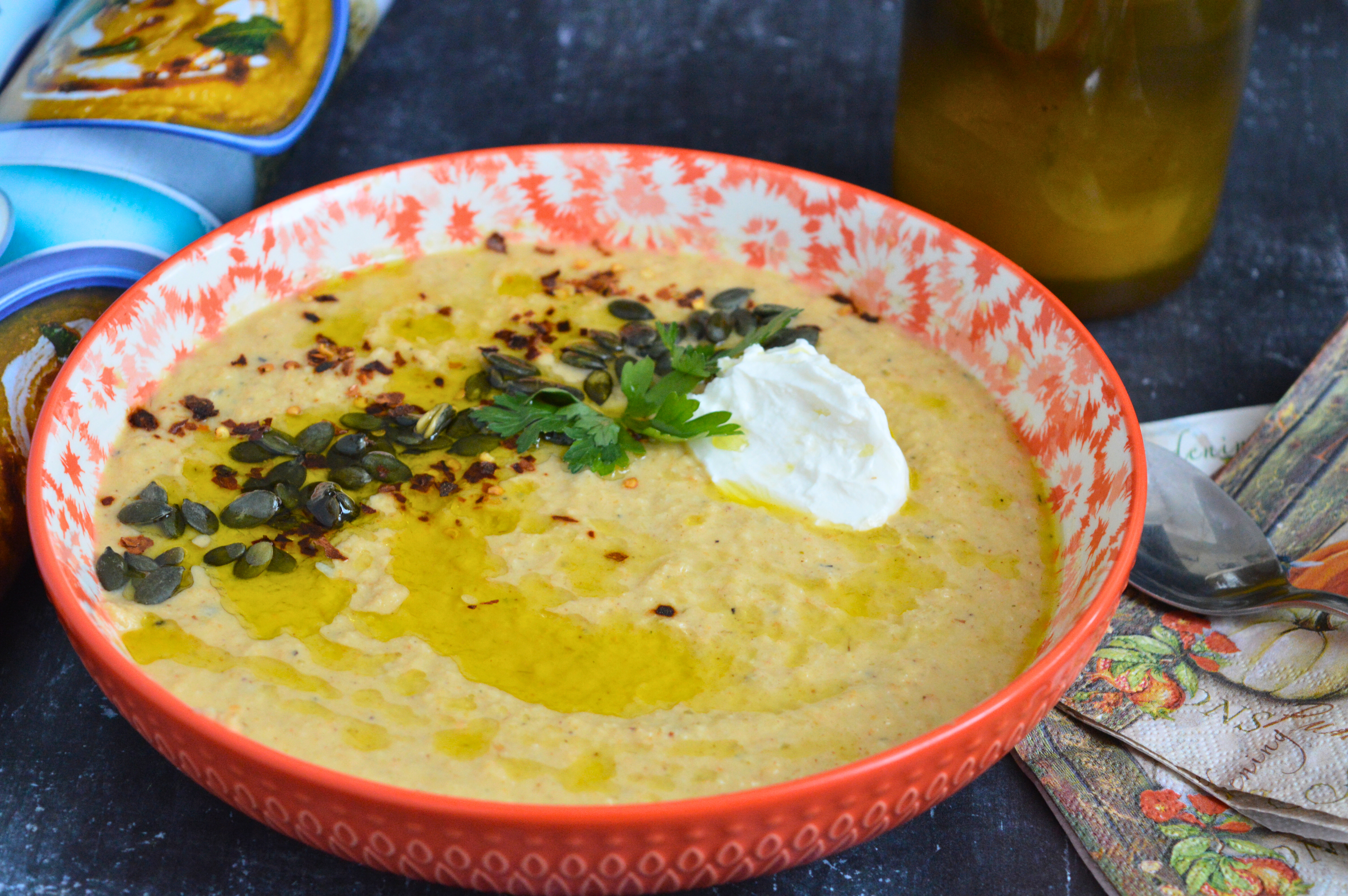 Roasted Cauliflower Leek Soup