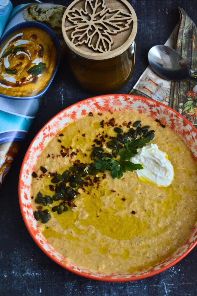 Roasted Cauliflower Leek Soup