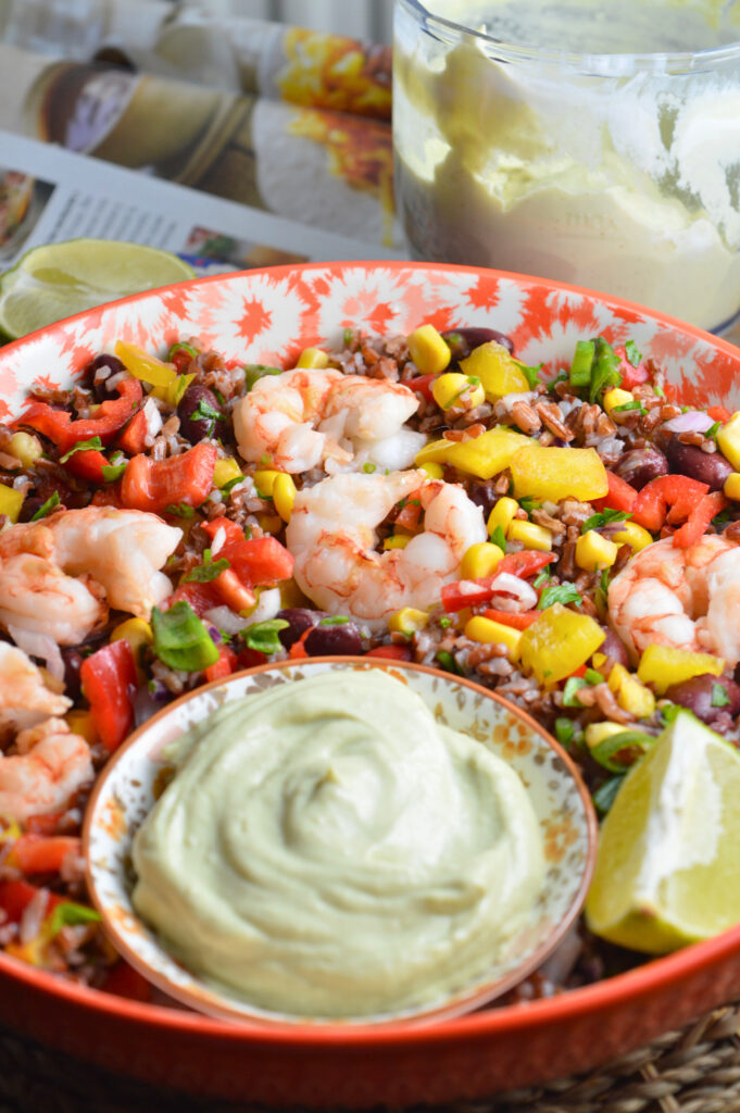 Zesty Grilled Shrimp & Brown Rice Salad