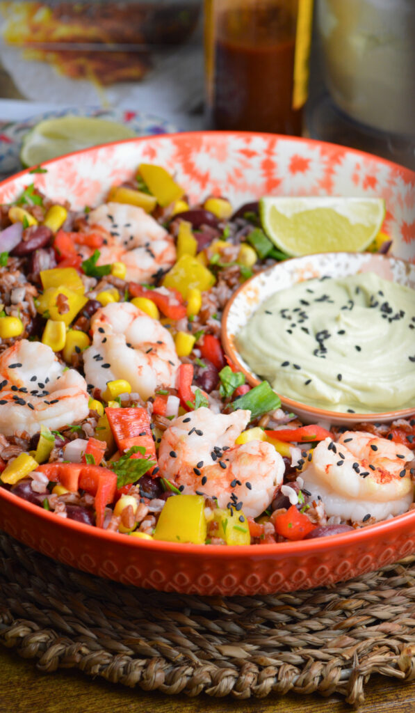 Zesty Grilled Shrimp & Brown Rice Salad
