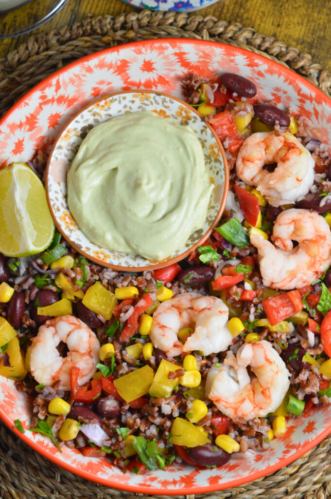 Zesty Grilled Shrimp & Brown Rice Salad