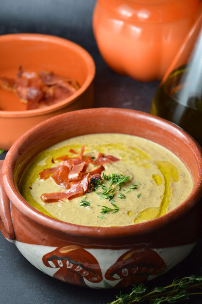 Spanish Cream of Oyster Mushroom soup