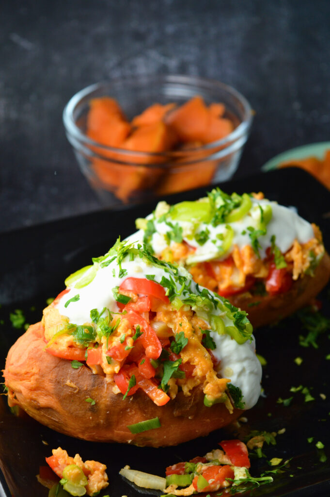 Protein-Packed Stuffed Sweet Potatoes