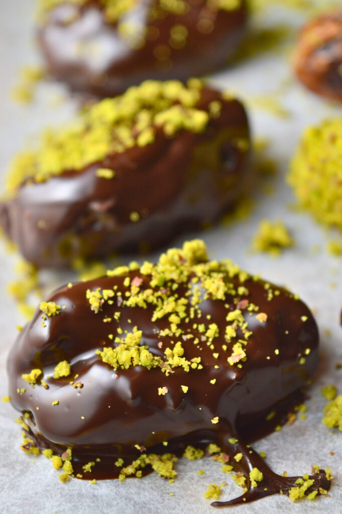 Indulgent Chocolate Covered Stuffed Dates