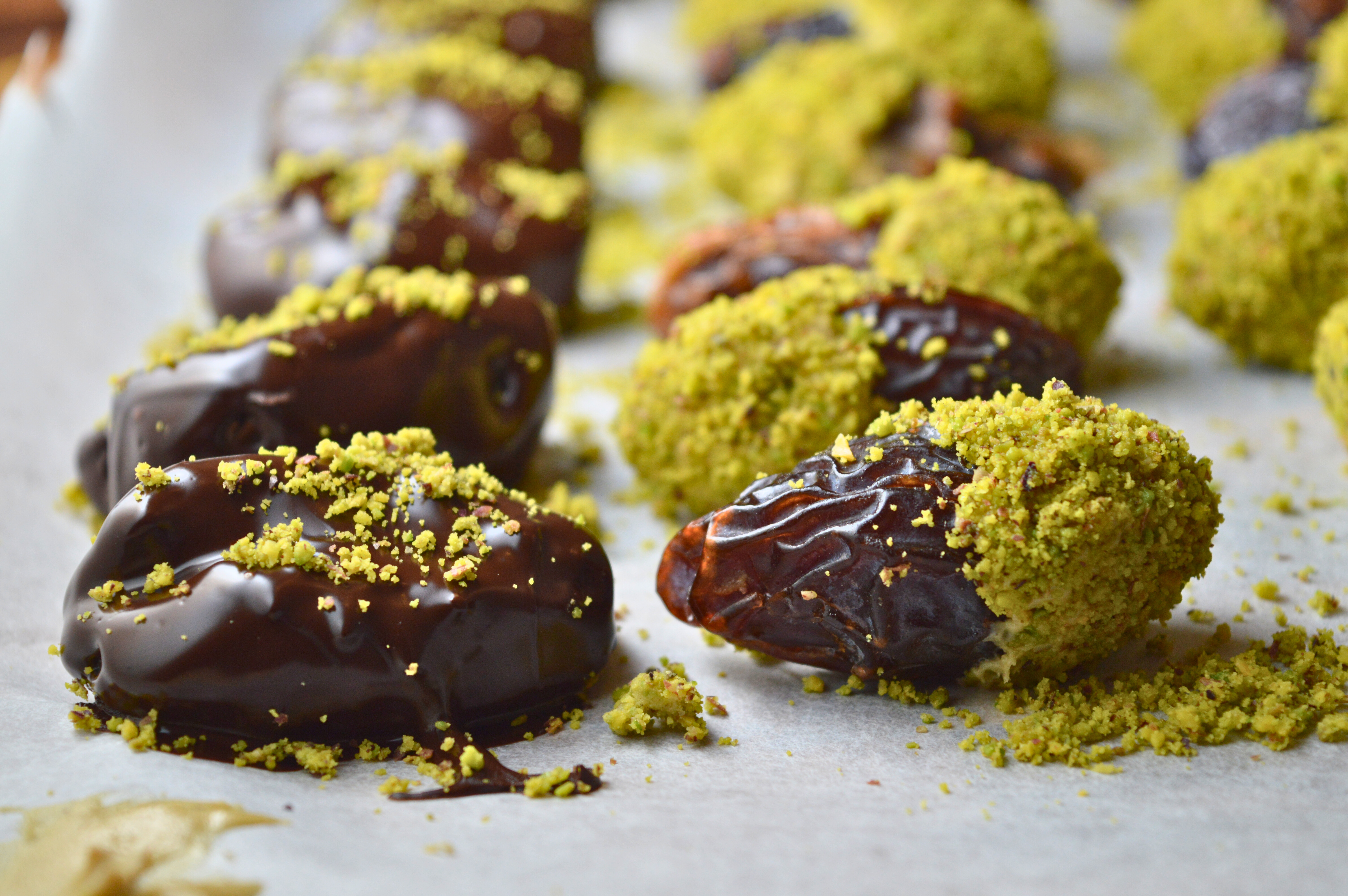 Indulgent Chocolate Covered Stuffed Dates