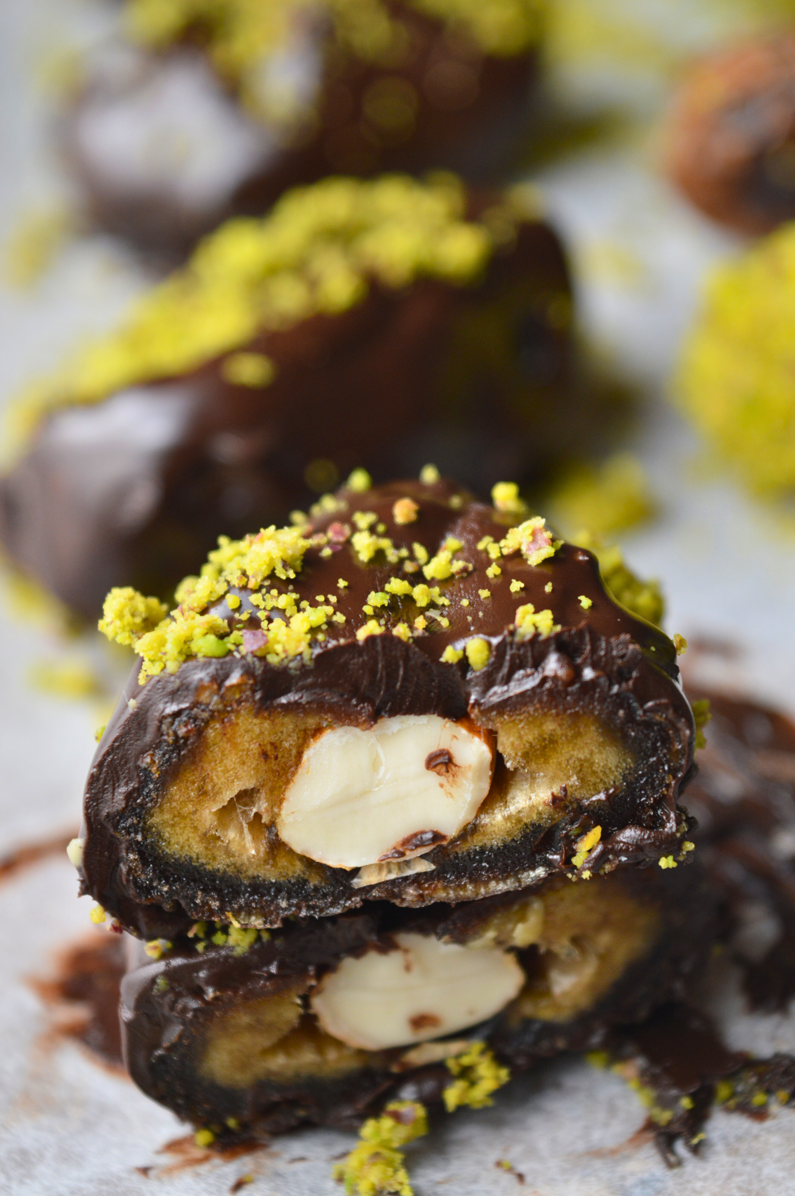 Indulgent Chocolate Covered Stuffed Dates