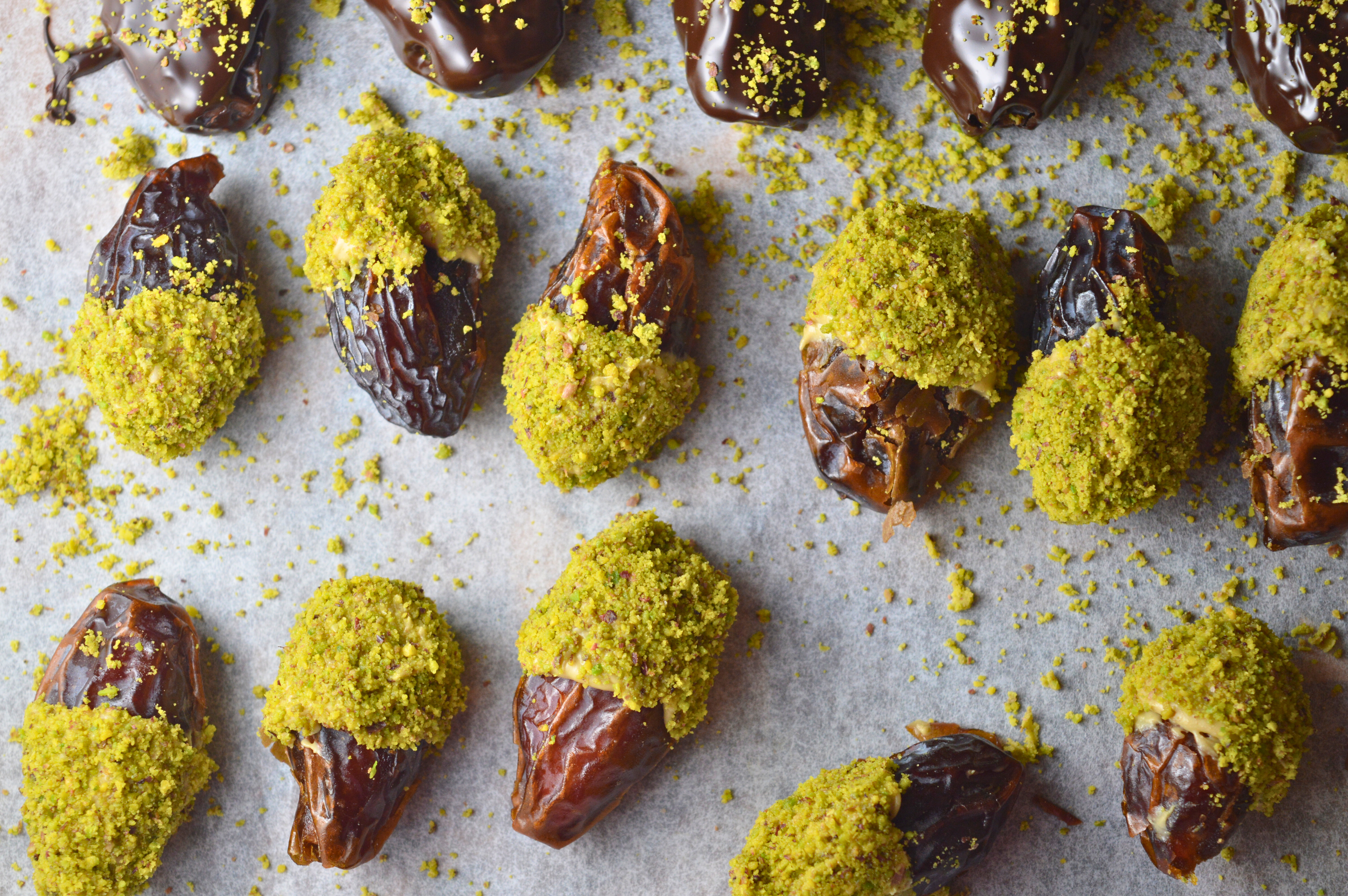 Indulgent Chocolate Covered Stuffed Dates