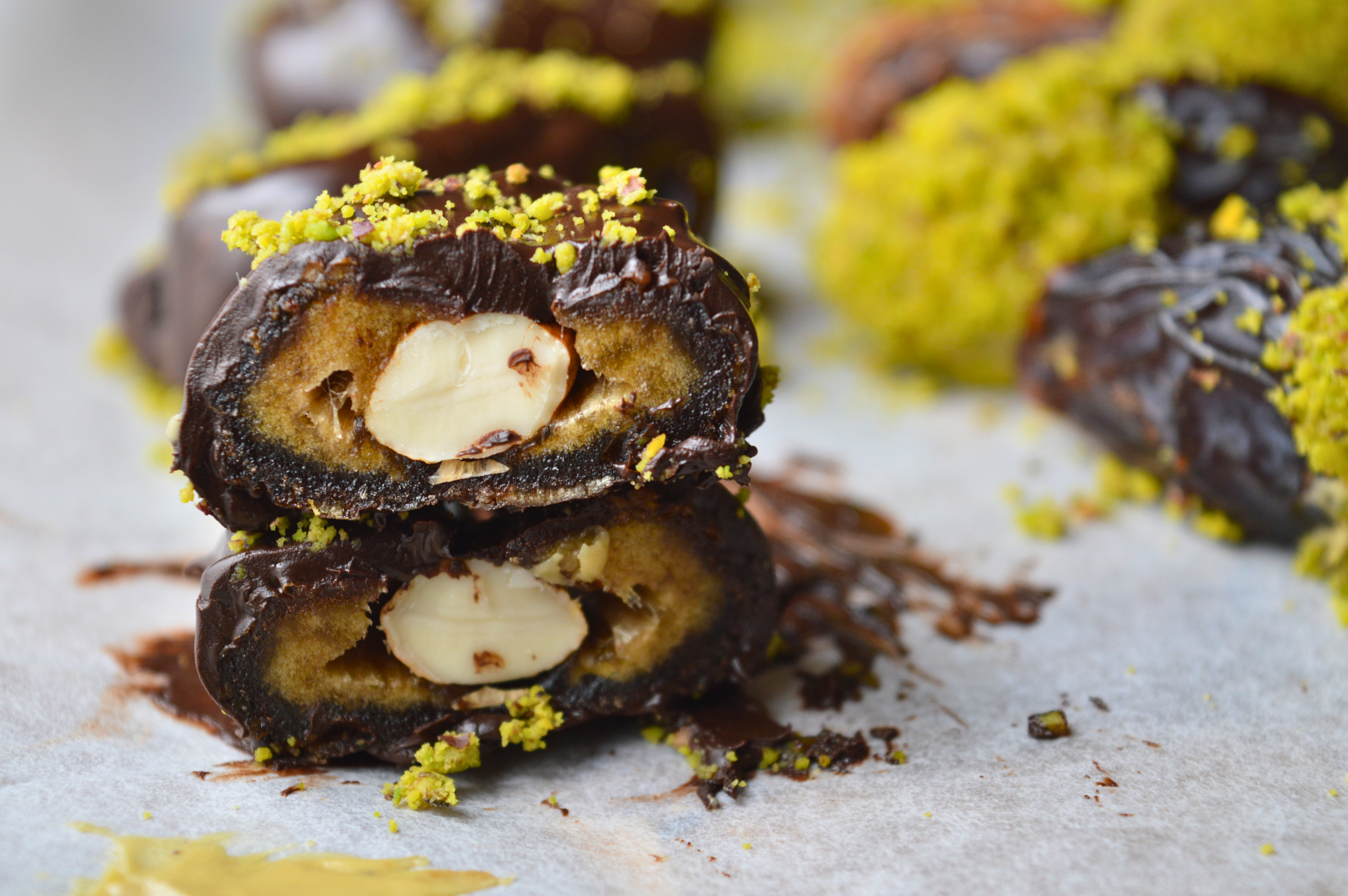 Indulgent Chocolate Covered Stuffed Dates