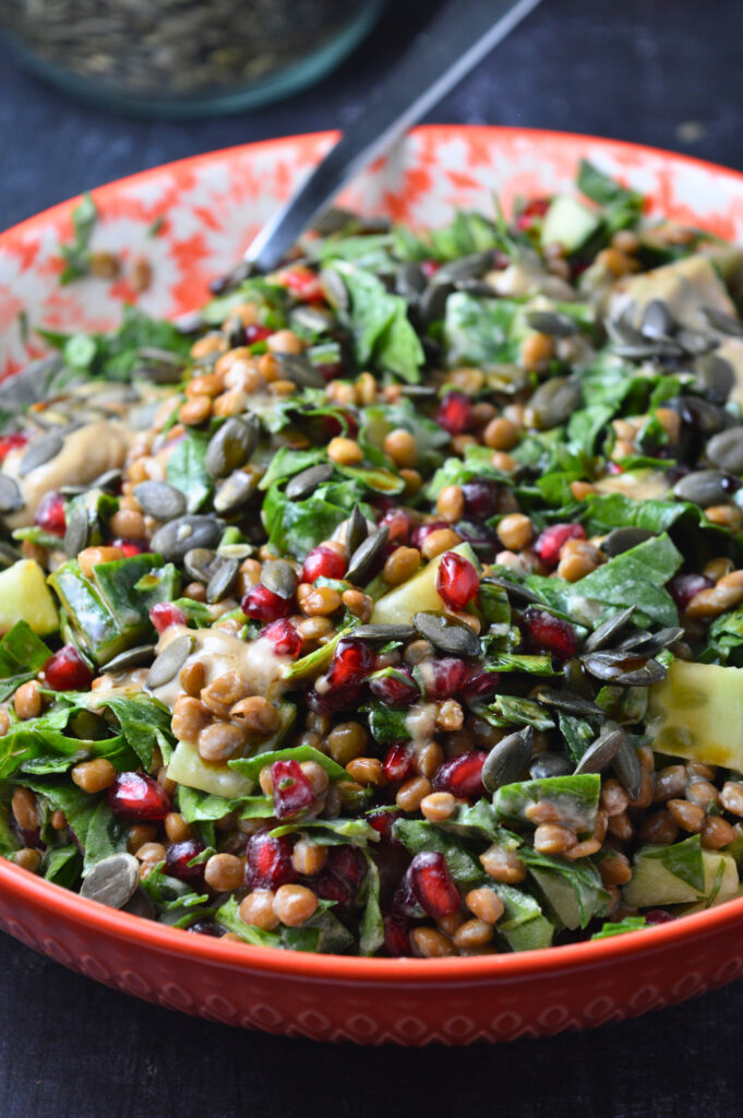 Lentil Salad with Creamy Tahini Dressing