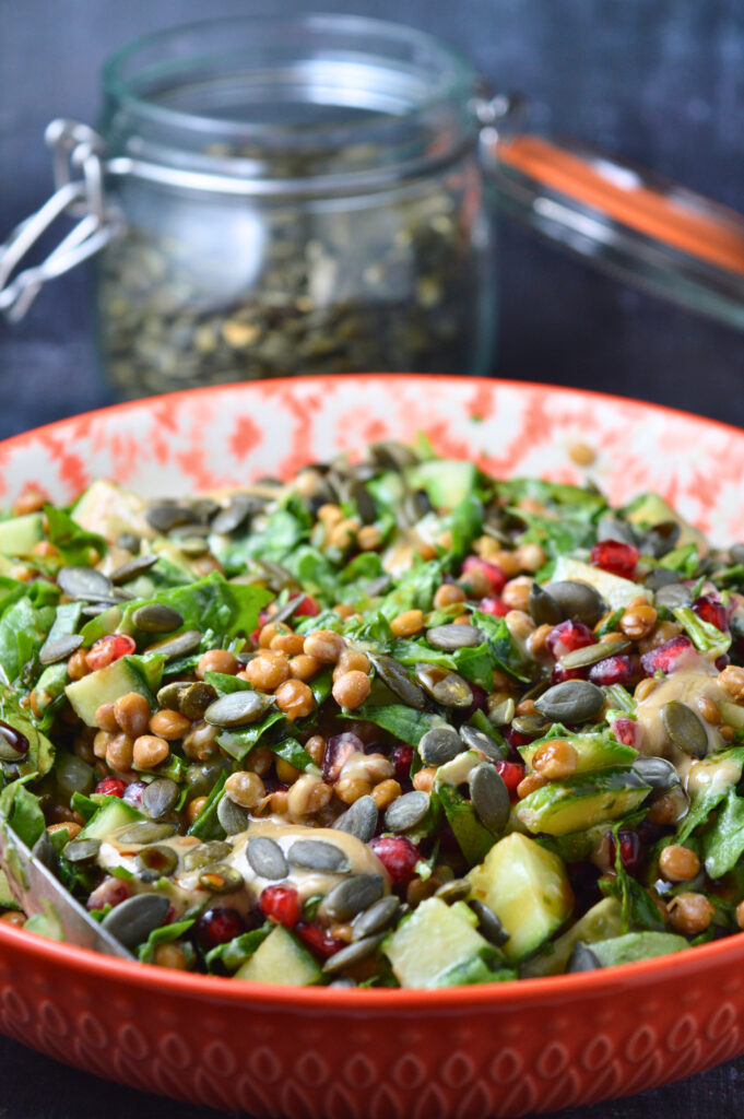 Lentil Salad with Creamy Tahini Dressing