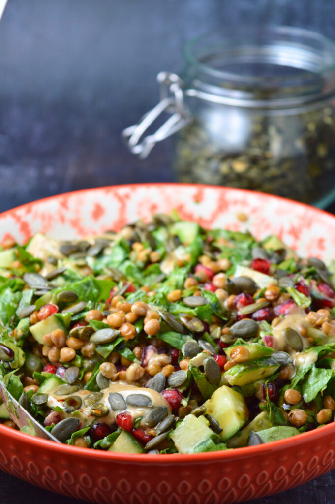 Lentil Salad with Creamy Tahini Dressing