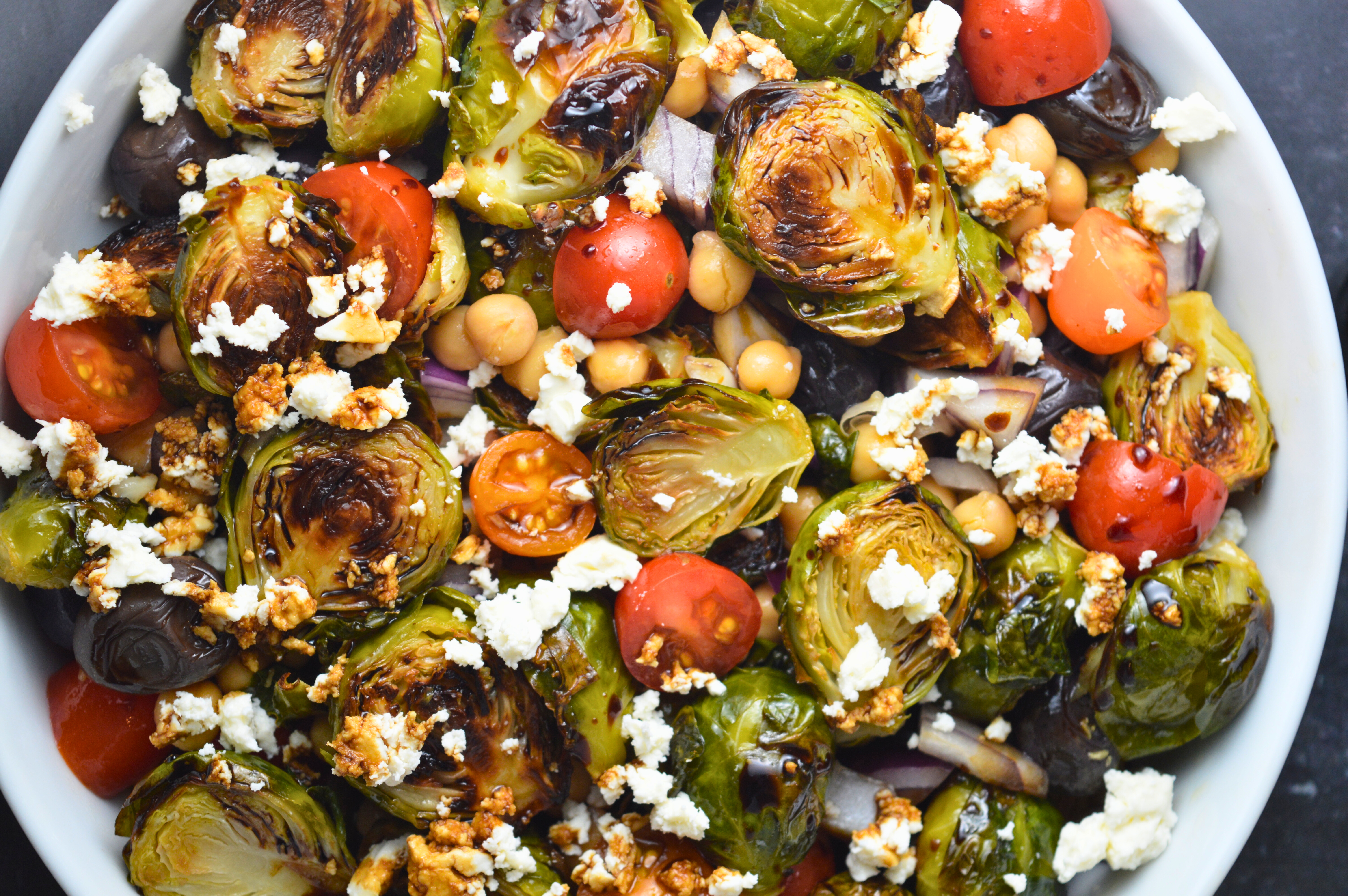 Mediterranean Brussels Sprouts Salad