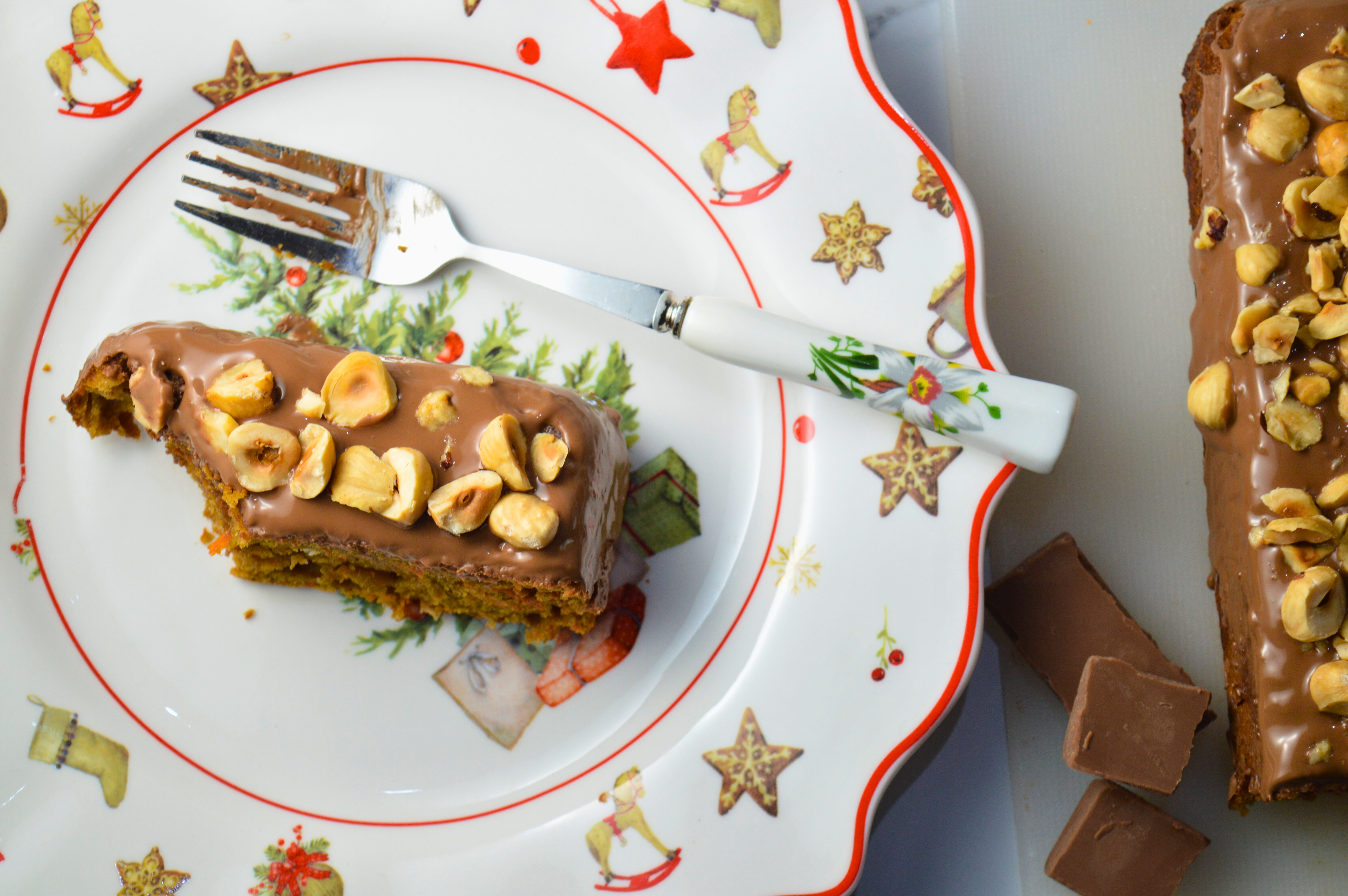 Ultimate Christmas Carrot Cake with Chocolate & Hazelnuts