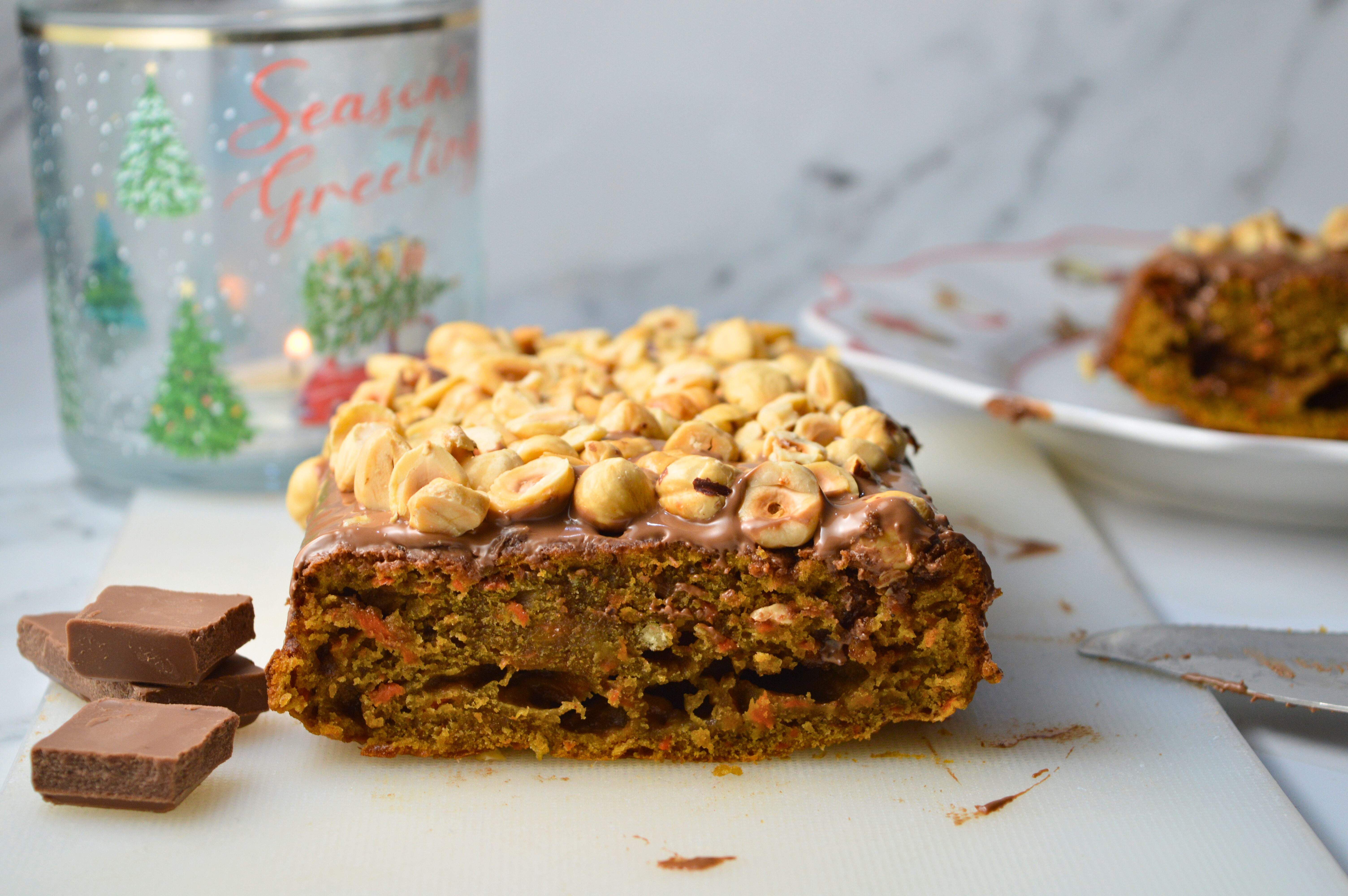 Ultimate Christmas Carrot Cake with Chocolate & Hazelnuts