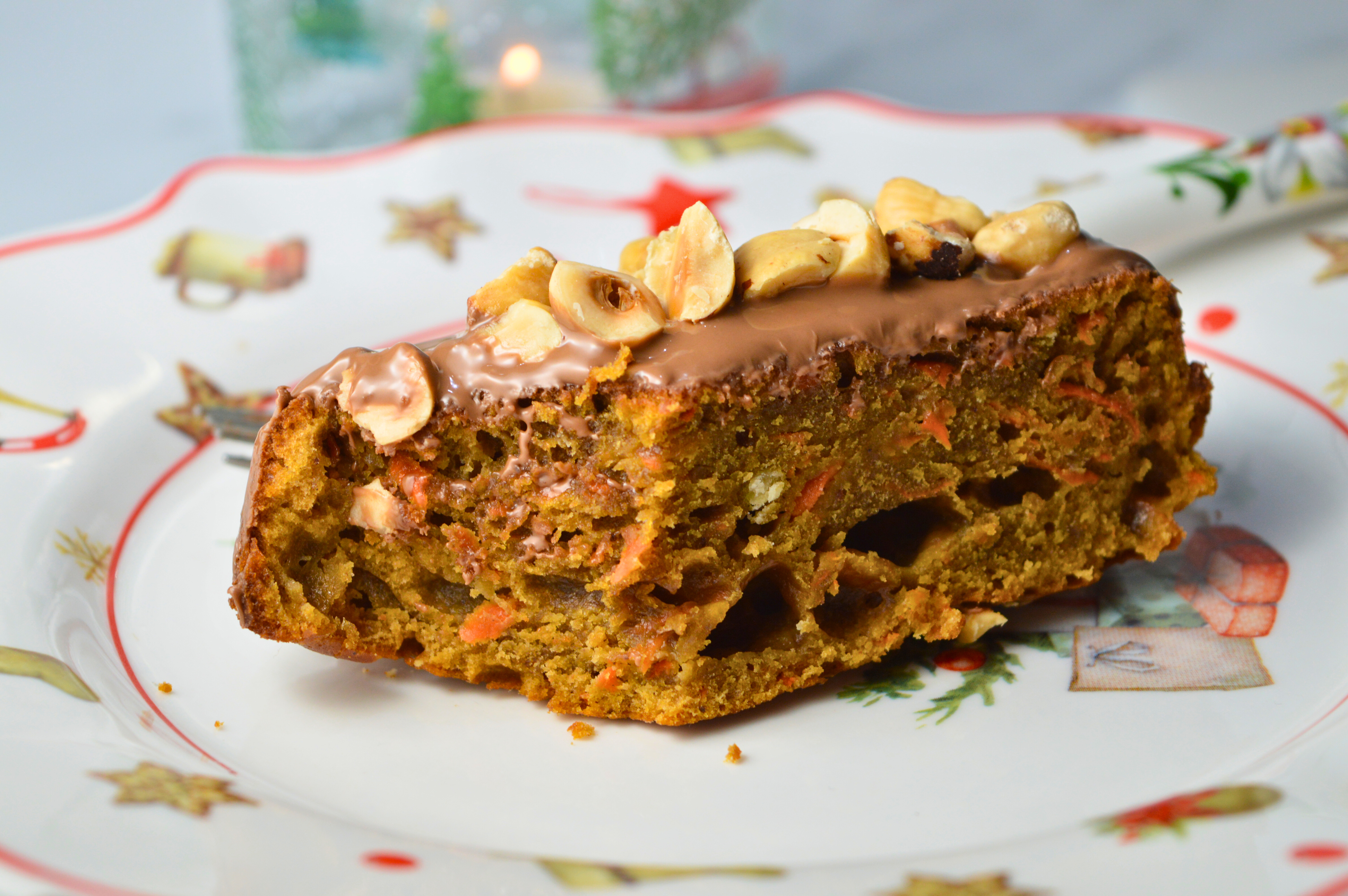 Ultimate Christmas Carrot Cake with Chocolate & Hazelnuts