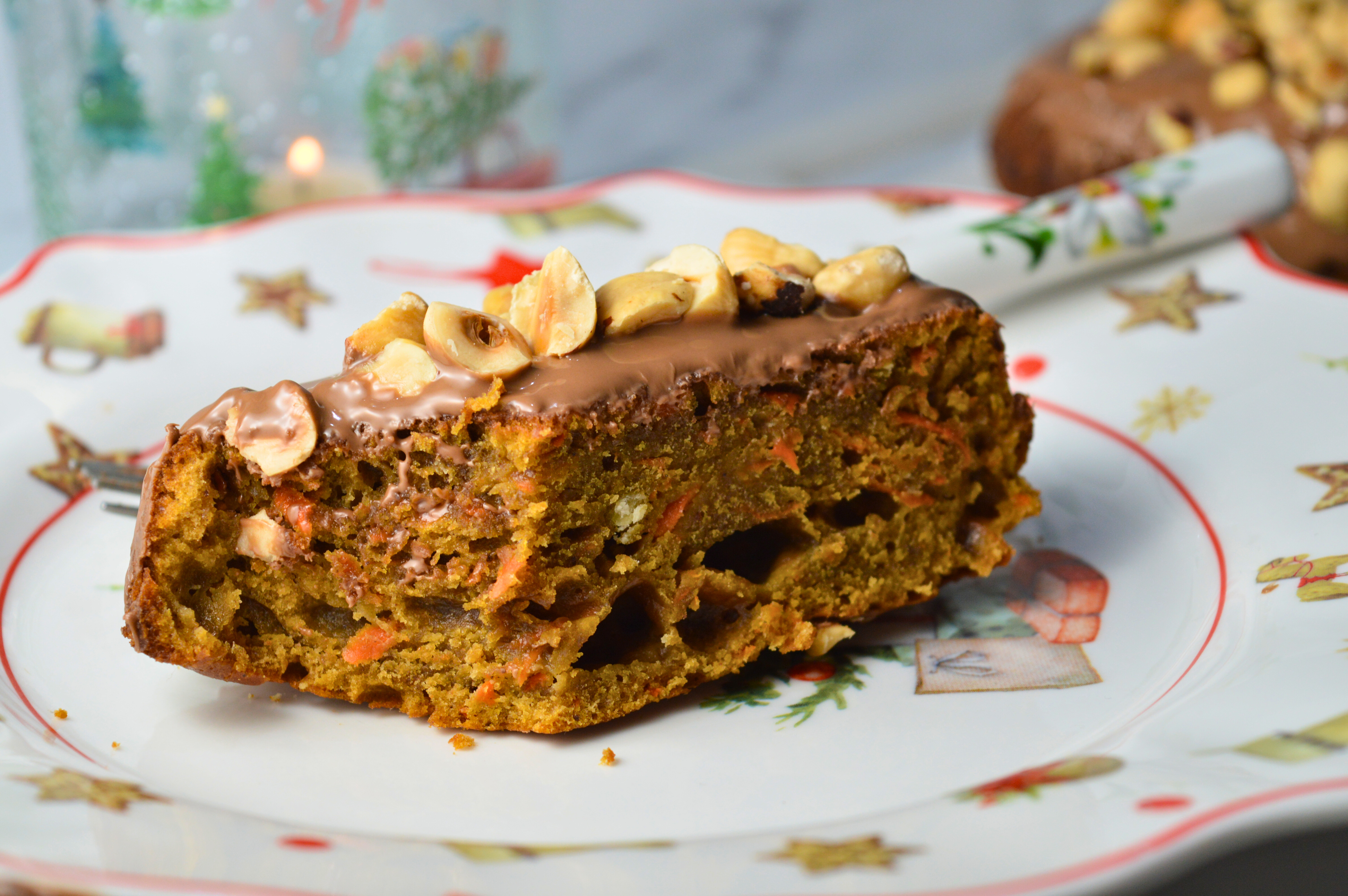 Ultimate Christmas Carrot Cake with Chocolate & Hazelnuts
