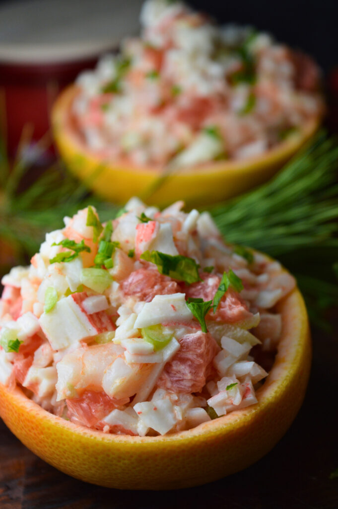 Stuffed Grapefruit Salad with Shrimp