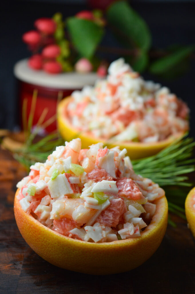 Stuffed Grapefruit Salad with Shrimp